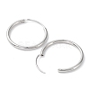 Rhodium Plated 925 Sterling Silver Huggie Hoop Earrings EJEW-K258-02C-P-2