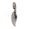 316 Surgical Stainless Steel & Rhinestone European Dangle Charms SA-CBA7555-16AS-02-1