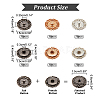  30Pcs 3 Colors Alloy & Brass Snap Buttons FIND-NB0003-64-2