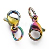 Ion Plating(IP) 304 Stainless Steel Lobster Claw Clasps LS-STAS-G240-01A-C-3