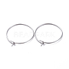 316 Surgical Stainless Steel Hoop Earring Findings STAS-J025-01B-P-1