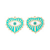 Rack Plating Alloy Enamel Pendants ENAM-K067-05F-3