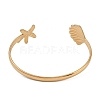304 Stainless Steel Cuff Bangles for Women BJEW-A024-01G-3