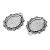 Vintage Tibetan Style Alloy Flower Pendant Cabochon Bezel Settings LS-TIBEP-O006-03AS-2