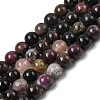 Round Natural Multicolor Tourmaline Beads Strands G-K068-13-6mm-01-2