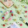 72Pcs 12 Colors Polyester European Beads OPDL-PH0001-08-4