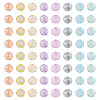 240Pcs 8 Colors Crackle Transparent Glass Beads GLAA-TA0004-19-3
