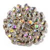 UV Plating Rainbow Iridescent Acrylic Beads OACR-F004-05A-3