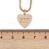 Brass Heart with Lucky Number 333 Pendant Necklaces & Alloy Pendants Sets SJEW-P005-01G-6