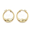 Brass Micro Pave Clear Cubic Zirconia Hoop Earrings EJEW-B006-01G-1