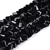 Opaque Glass Beads Strands X-GLAA-N019-4mm-01-1