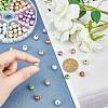 Spray Painted Acrylic Beads ACRP-PH0001-03-WH-5