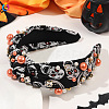 Halloween Theme Skull Cloth Hair Bands PW-WG670B1-01-1