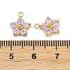 304 Stainless Steel Micro Pave Cubic Zirconia Charms STAS-B088-01G-01-3