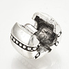Alloy European Style Clasps PDLC-Q001-01-3