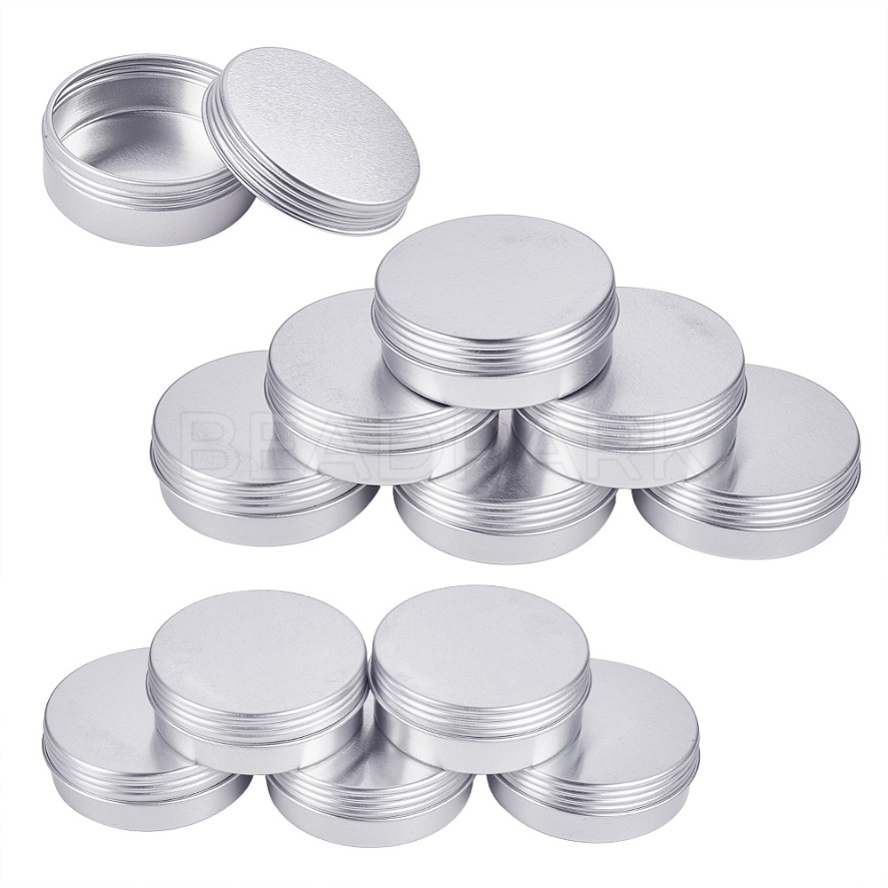 BENECREAT Round Aluminium Tin Cans - Beadpark.com