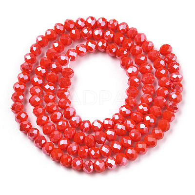 Electroplate Glass Beads Strands EGLA-A034-P3mm-A10-1