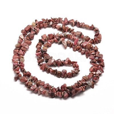 Natural Rhodonite Chip Bead Strands G-M205-24-1