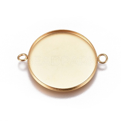 Ion Plating(IP) 304 Stainless Steel Cabochon Connector Settings LS-X-STAS-G127-14-25mm-G-1