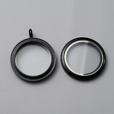 304 Stainless Steel Locket Pendants FIND-WH0032-58C-EB-1