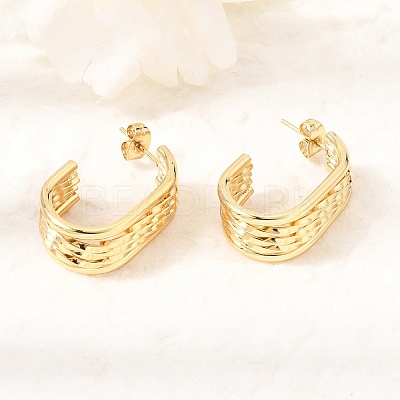 201 Stainless Steel Stud Earrings SA-CBA4A0D-07G-1
