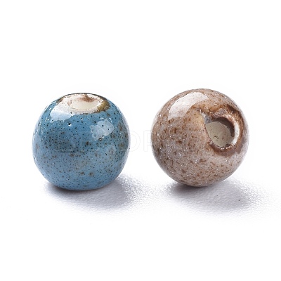 Fancy Aantiqued Glazed Porcelain Beads PORC-R401-M-1