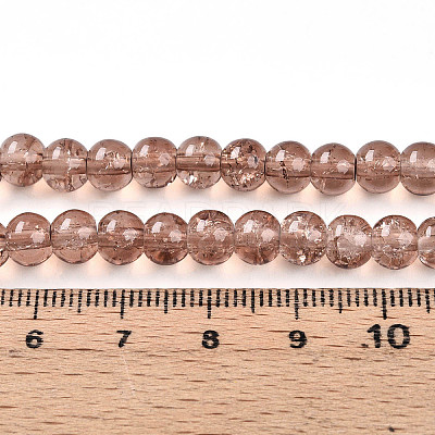 Crackle Glass Beads Strands X-CCG-Q001-6mm-07-1
