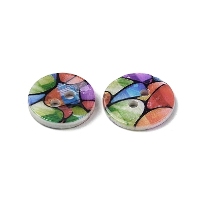 2-Hole Freshwater Shell Buttons SHEL-A004-01G-1
