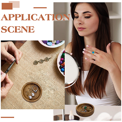 Flat Round Wood Jewelry Plate DJEW-WH0027-06A-1