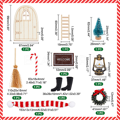 Christmas Theme Mini Display Decoration Kit AJEW-WH0291-32-1