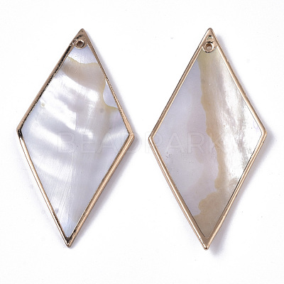Natural Freshwater Shell Big Pendants SHEL-N026-12-1