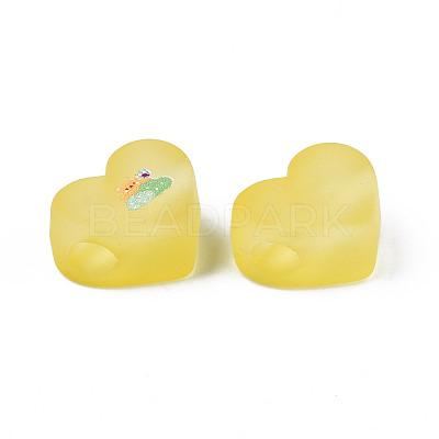 Transparent Printed Acrylic Beads MACR-S373-124-H12-1