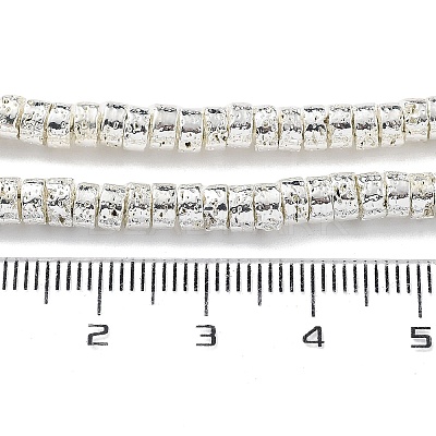 Electroplated Natural Lava Rock Beads Strands G-H303-A05-S-1