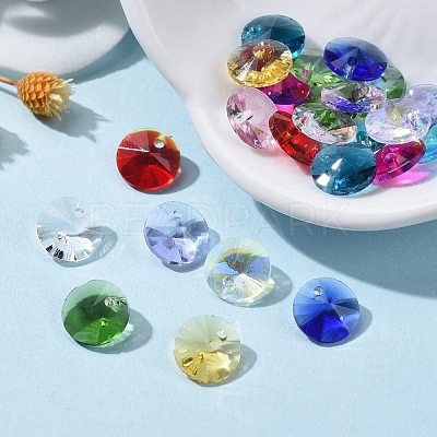 180Pcs 12 Colors Birthstone Charms Glass Charms RGLA-ZZ0001-01-8mm-1