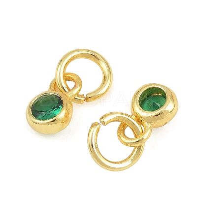 Brass Pave Cubic Zirconia Charms CU-CBA3D67-13G-03-1