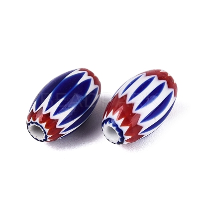 Handmade Millefiori Glass Barrel Beads LS-LA-N002-03D-1