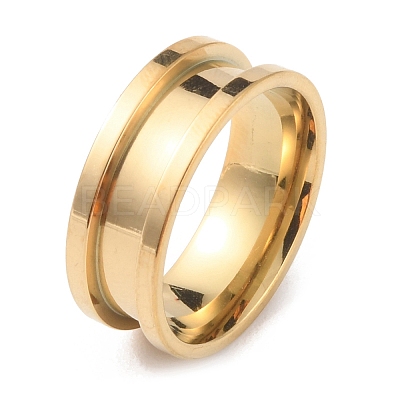 201 Stainless Steel Grooved Finger Ring RJEW-WH0004-32D-G-1