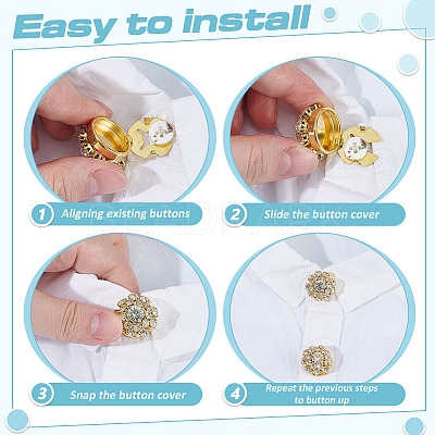 12Pcs 6 Colors Brass Rhinestone Cufflinks KK-ME0003-82-1