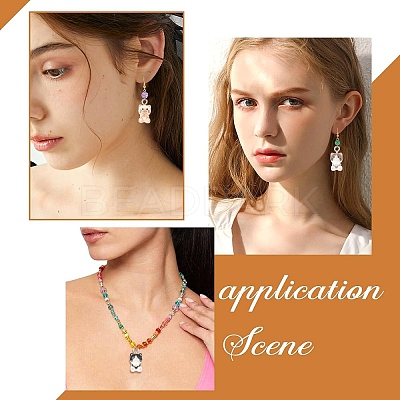 15Pcs 3 Colors Resin Charm RESI-YW0005-70-1