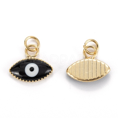 Brass Enamel Pendants KK-M220-03G-1