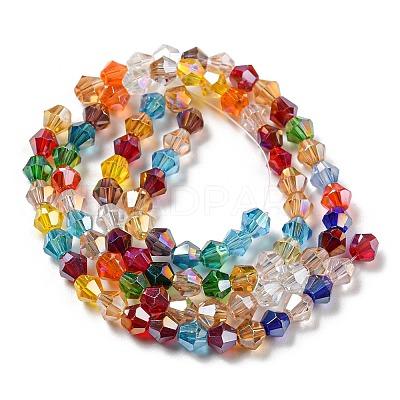 Transparent Electroplate Glass Beads Strands EGLA-A039-T4mm-B29-1