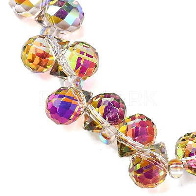 Transparent Electroplate Glass Beads Strands EGLA-F152A-FR08-1