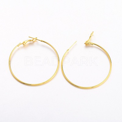 Brass Earring Findings Hoops LS-EC108-3NFG-1