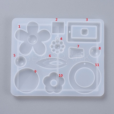 DIY Dangle Earring Accessories Silicone Molds DIY-D049-15-1