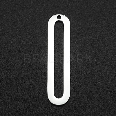 Tarnish Resistant 201 Stainless Steel Open Back Bezel Pendants STAS-R111-LA080-1
