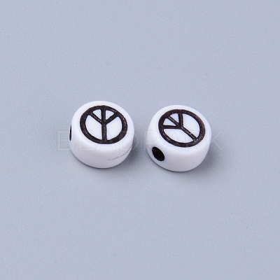 Opaque White Acrylic Beads MACR-S273-42A-1