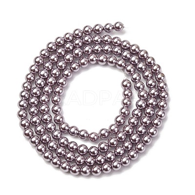 Electroplated Shell Pearl Beads Strands BSHE-G041-3mm-02-1