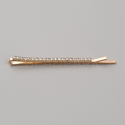 Zinc Alloy Rhinestone Hair Bobby Pins PHAR-WH0018-02B-KCG-1