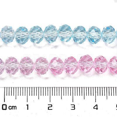 Transparent Painted Glass Beads Strands DGLA-A034-T8mm-A22-1
