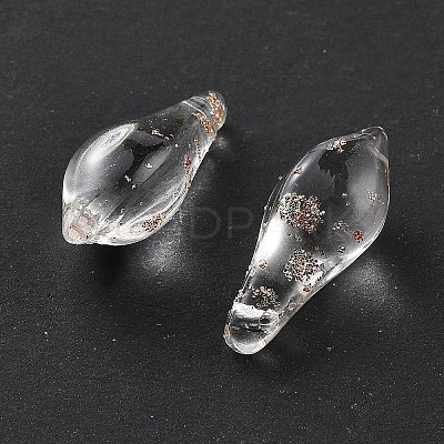Handmade Gold Sand Lampwork Beads LAMP-M024-01H-1